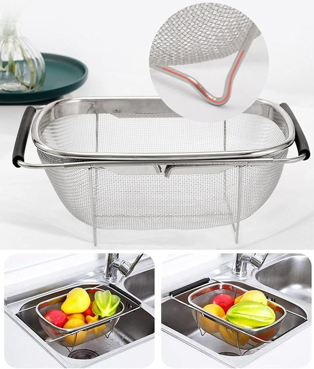 Large Oval Stainless Steel Colander