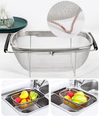 Large Oval Stainless Steel Colander