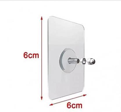 Heavy Duty Transparent Wall Hooks (Pack of 10)