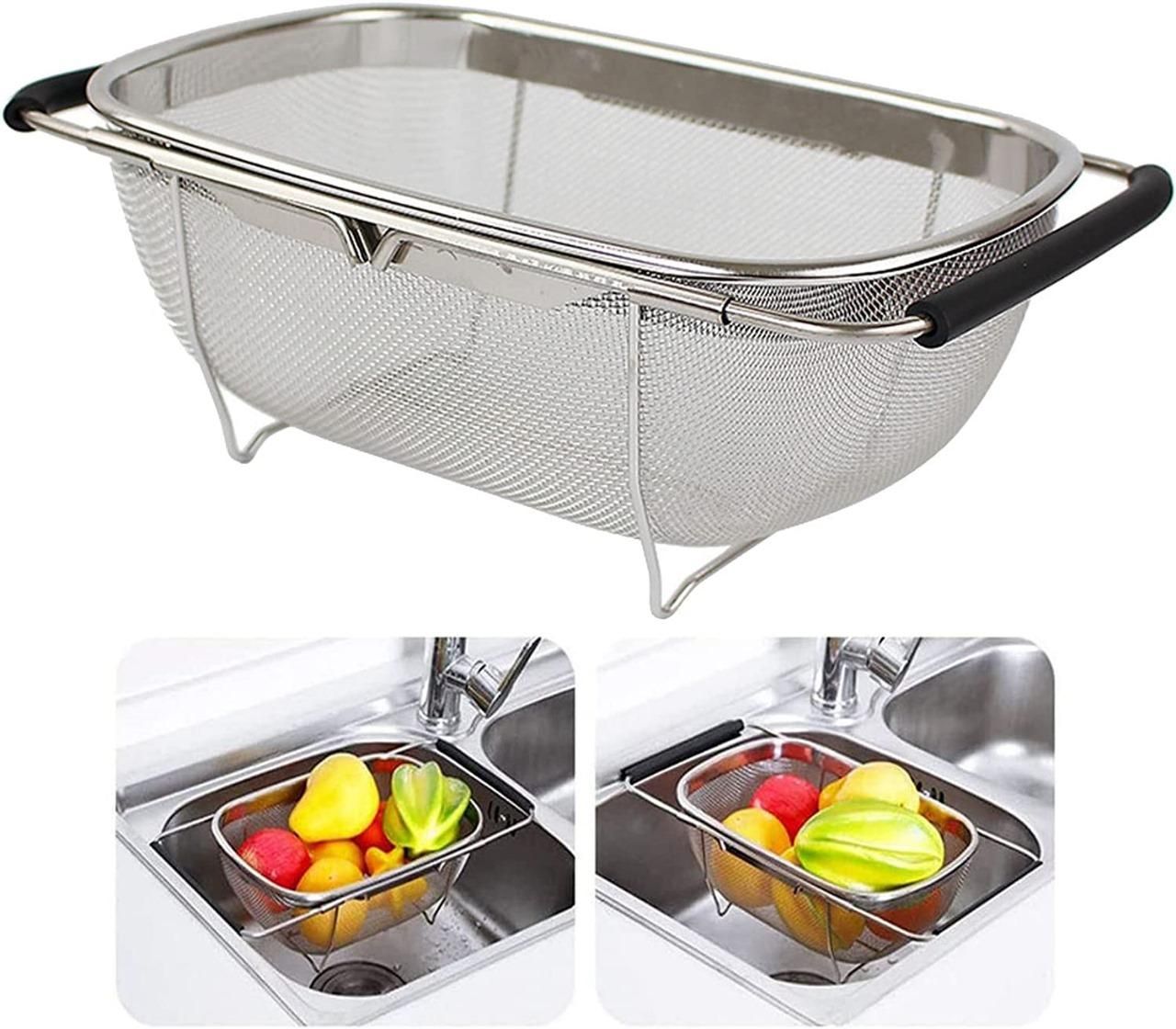 Large Oval Stainless Steel Colander