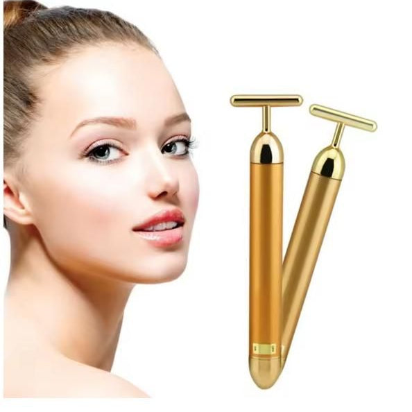 Gold Energy Beauty Bar Electric Facial Massager Roller
