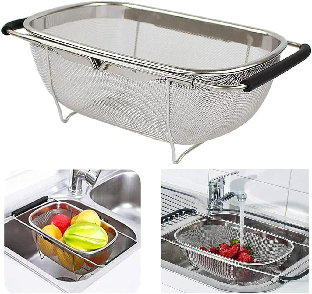 Large Oval Stainless Steel Colander
