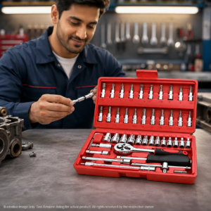 KAVYANJAL Stainless Steel Tool Kit Case for Home Maintenance and DIY
