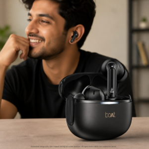 boAt Airdopes 219, 40H Battery, Best in Segment for Calling, Stream Ad Free Music via App Support, Bluetooth Earbuds, TWS Ear Buds Wireless Earphones with mic (Carbon Black)
