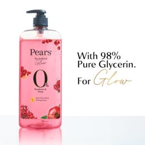 Pears Revitalized Glow Body Wash with 98% Pure Glycerin & Pomegranate